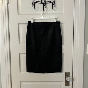 Theory Classic Leather Black Skirt